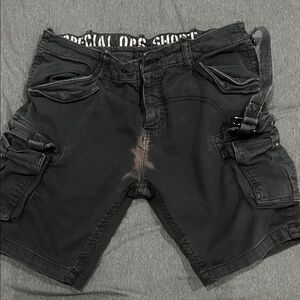 Alpha Industries Tactical Black Cargo Shorts